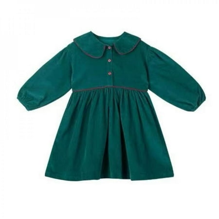 Merotable Girls Sweet Retro Dress Kids Girl Clothes Elegant Kids Dress
