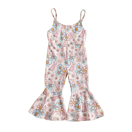 COUTEXYI Kids Baby Girl Flared Pants Jumpsuit Summer Easter Floral Bunny Print Sleeveless Rompers for Toddler Infant
COUTEXYI Kids Baby Girl Flared Pants Jumpsuit Summer Easter Floral Bunny Print Sleeveless Rompers for Toddler Infant
