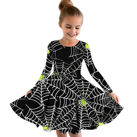 Geire All Saints Day New Girls Princess Dress Round Neck Long-sleeved Printed Waist Flowy Dress Aged 4-14 Years
Geire All Saints Day New Girls Princess Dress Round Neck Long-sleeved Printed Waist Flowy Dress Aged 4-14 Years