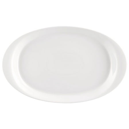 

RCN Specialty Item Deep Oval Platter W/ Rim 16 W X 10 L X 1-5/8 H Porcelain White 3 packs
