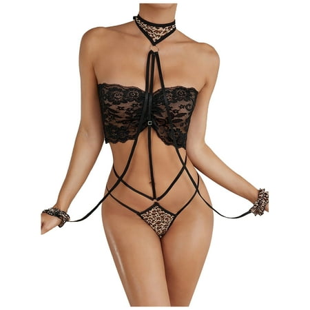 KEJIG High Quality Sexy Women Lingerie Leopard Halter Bandage Lace Temptation Babydoll Underwear Panties Underpants Sleepwear Suit
KEJIG High Quality Sexy Women Lingerie Leopard Halter Bandage Lace Temptation Babydoll Underwear Panties Underpants Sleepwear Suit