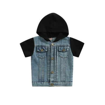 AMILIEe Toddler Kid Boys Girls Summer Denim Tee Tops Short Sleeved Hooded T-Shirt Coat 1-5 Years
AMILIEe Toddler Kid Boys Girls Summer Denim Tee Tops Short Sleeved Hooded T-Shirt Coat 1-5 Years