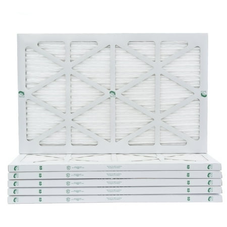 6 Pack of 16x30x1 MERV 13 Pleated Air Filters by Glasfloss. Actual Size: 15-5/8 x 29-5/8 x 7/8
6 Pack of 16x30x1 MERV 13 Pleated Air Filters by Glasfloss. Actual Size: 15-5/8 x 29-5/8 x 7/8
