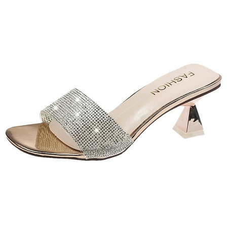 SEMIMAY Heels Wear And Style One With High Slippers Women Slippers Women s