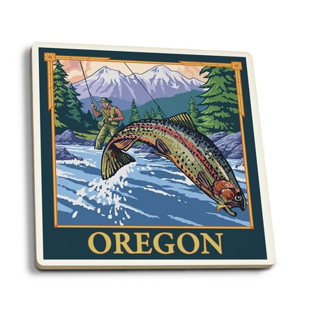 Oregon Fly Fishing Scene (Absorbent Ceramic Coasters Set of 4 Matching Images Cork Back Kitchen Table Decor)
Oregon Fly Fishing Scene (Absorbent Ceramic Coasters Set of 4 Matching Images Cork Back Kitchen Table Decor)