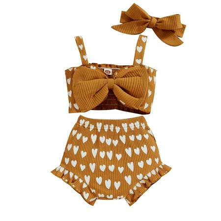 Baby Girl Clothes Casual Beach Floral Love Print Sleeveless Strap Suspenders Top Shorts Bowknot 3PCS Toddler Outfit
Baby Girl Clothes Casual Beach Floral Love Print Sleeveless Strap Suspenders Top Shorts Bowknot 3PCS Toddler Outfit