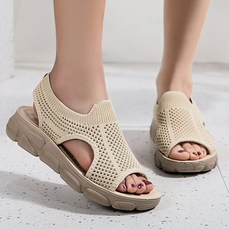 Summer Shoes for Women Summer Sandals Comfortable Sandals Women s SandalsLadies Shoes Soft Sole Comfortable Beach Shoes Casual Fashion Flat Mesh Breathable ShoesBeige41
Summer Shoes for Women Summer Sandals Comfortable Sandals Women s SandalsLadies Shoes Soft Sole Comfortable Beach Shoes Casual Fashion Flat Mesh Breathable ShoesBeige41