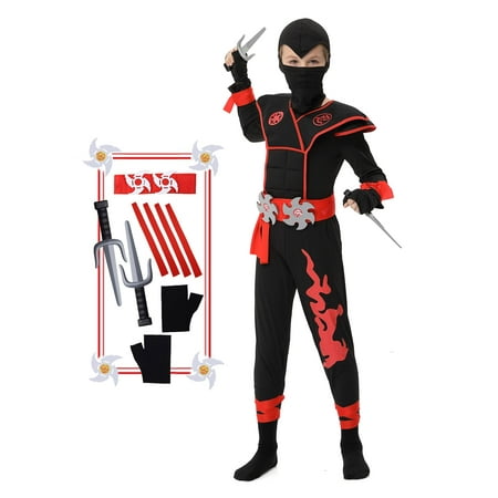 Silver Ninja Deluxe Costume Set for Kids Kung Fu Outfit Halloween Ideas