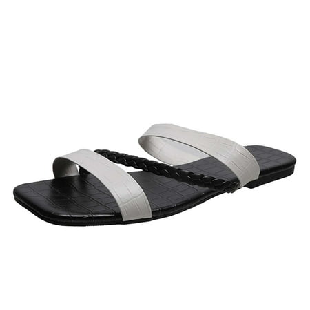 Women Slippers Women s Solid Color Large Size Flat Fish Mouth Sandals And Slippers Black 8.5
Women Slippers Women s Solid Color Large Size Flat Fish Mouth Sandals And Slippers Black 8.5