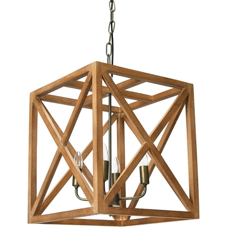 YIGOU DA4433 Square Wood and Metal Chandelier Brown 15.75 Square by 17.75 Height
YIGOU DA4433 Square Wood and Metal Chandelier Brown 15.75 Square by 17.75 Height