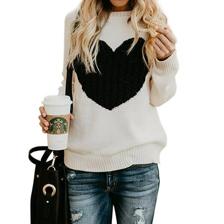 Women s Crewneck Heart Print Pullover Relaxed Fit Knitted Pullover for Women Daily Commute L Apricot
Women s Crewneck Heart Print Pullover Relaxed Fit Knitted Pullover for Women Daily Commute L Apricot