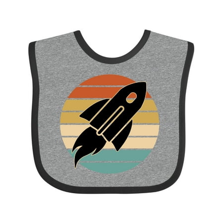 Inktastic Space Rocket Retro Sunset Gift Baby Boy or Baby Girl Bib