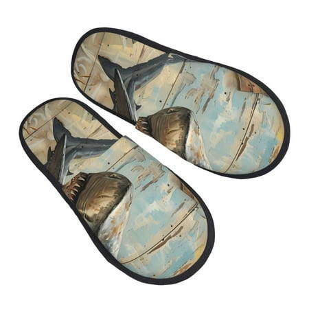 Bingfone Wood Grain Shark House Slippers for Women Men with Soft Rubber Sole Slip On for Indoor/Outdoor-Medium
Bingfone Wood Grain Shark House Slippers for Women Men with Soft Rubber Sole Slip On for Indoor/Outdoor-Medium