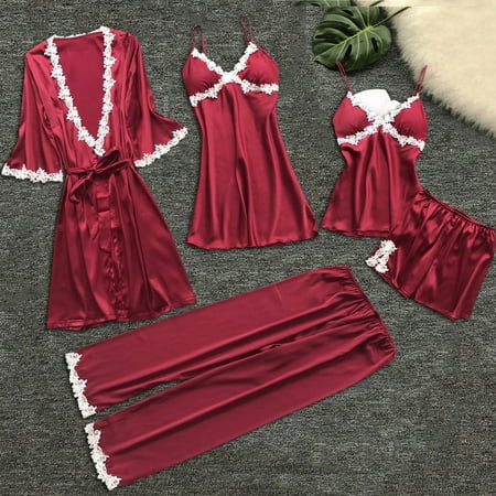 Women Lace Lingerie Nightwear Underwear Sleepwear Dress 5PC Suit Note Please Buy One Or Two Sizes Larger
Women Lace Lingerie Nightwear Underwear Sleepwear Dress 5PC Suit Note Please Buy One Or Two Sizes Larger