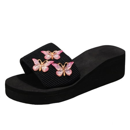 ASEIDFNSA House Sandals Comfy Womens Slippers Fashion Spring Summer Women Slippers Thick Sole Slope Heel Open Toe Lightweight Comfortable Butterfly Decoration Casual Style
ASEIDFNSA House Sandals Comfy Womens Slippers Fashion Spring Summer Women Slippers Thick Sole Slope Heel Open Toe Lightweight Comfortable Butterfly Decoration Casual Style