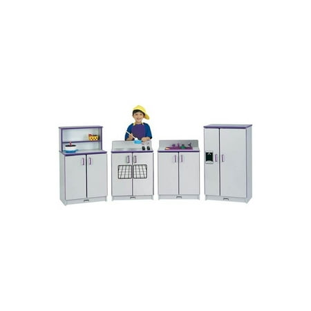 Four Pc Toddler Kitchen Set in Freckled Gray Laminate