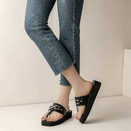 XIAQUJ Women s Slippers Fashionable Outer Wear Summer Metal Decorative Buckle Slope with Thick Bottom Shoes Clip Toe Temperament Square Head Sandals Sandals for Women Black 7.5(39)
XIAQUJ Women s Slippers Fashionable Outer Wear Summer Metal Decorative Buckle Slope with Thick Bottom Shoes Clip Toe Temperament Square Head Sandals Sandals for Women Black 7.5(39)