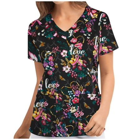Xysaqa Scrub Top For Women Funny Print Short Sleeve V-Neck Tops Working Uniform Womens Casual Summer Tops Blouse On Clearance
Xysaqa Scrub Top For Women Funny Print Short Sleeve V-Neck Tops Working Uniform Womens Casual Summer Tops Blouse On Clearance
