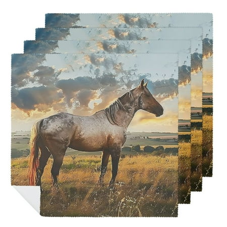 FACANNAP Horse Theme Polyester Cloth Napkins for Hotel Home Banquet Table Decor - Washable Napkins for Party Dining Decoration 4 PCS
FACANNAP Horse Theme Polyester Cloth Napkins for Hotel Home Banquet Table Decor - Washable Napkins for Party Dining Decoration 4 PCS