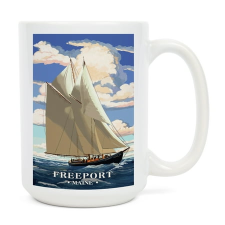 15 fl oz Ceramic Mug Freeport Maine Bluenose II Dishwasher & Microwave Safe
15 fl oz Ceramic Mug Freeport Maine Bluenose II Dishwasher & Microwave Safe