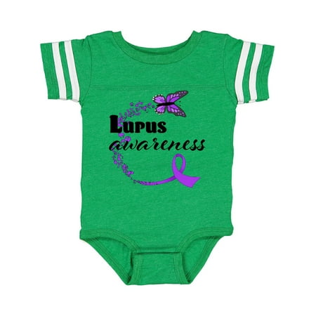 Inktastic Lupus Awareness butterfly ribbon Gift Baby Boy or Baby Girl Bodysuit