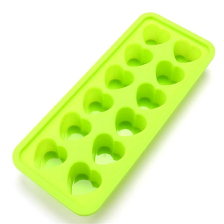 12 Cavities Silicone Mould for Ice Cream Chocolate Kitchen Tool(Green)
