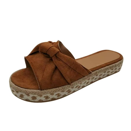 A1 new home gifts for home Women s Fashion Bowknot Large Size Platform Wedge Sandals And Slippers Flock Brown
A1 new home gifts for home Women s Fashion Bowknot Large Size Platform Wedge Sandals And Slippers Flock Brown