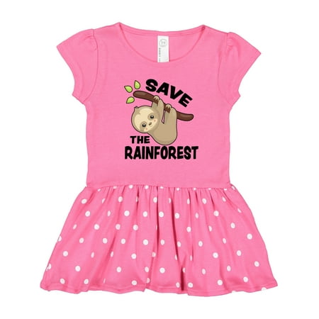 Inktastic Save the Rainforest with Cute Baby Sloth Gift Toddler Girl Dress