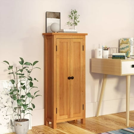 RLCEGAL Storage Cabinet 19.7 x8.7 x43.3 Solid Oak Wood