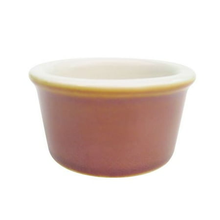 Ramekin Brown/American White 2.5 Oz. 2-7/8 Dia. X 1-1/2 H Porcelain Brown