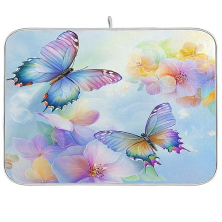 Kitchen Drying Mat 16x18In Drying Dish Mat Dish Drying Mats Kitchen Countertop Multi-Function Drain Drying Mat Kitchen Table Light Blue Rainbow Butterfly
Kitchen Drying Mat 16x18In Drying Dish Mat Dish Drying Mats Kitchen Countertop Multi-Function Drain Drying Mat Kitchen Table Light Blue Rainbow Butterfly
