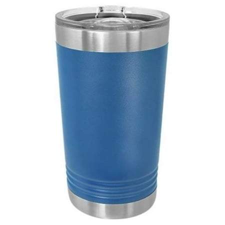 Maxam JDLTM754 16 oz Stainless Steel Polar Camel Pint with Slider Lid Royal Blue