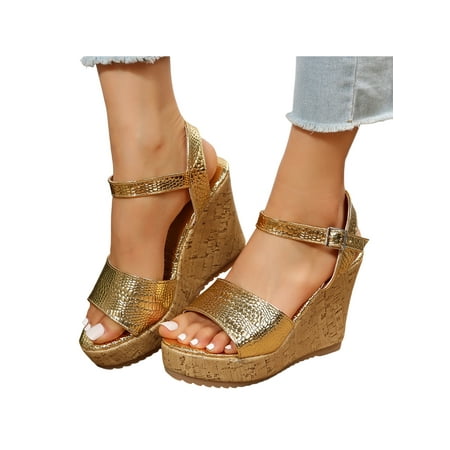 Lacyhop Women Platform Sandal Ankle Strap Pumps Shoes Summer Wedge Sandals Work Anti-Slip Snake Print Beach Golden Snake Pattern 8.5
Lacyhop Women Platform Sandal Ankle Strap Pumps Shoes Summer Wedge Sandals Work Anti-Slip Snake Print Beach Golden Snake Pattern 8.5