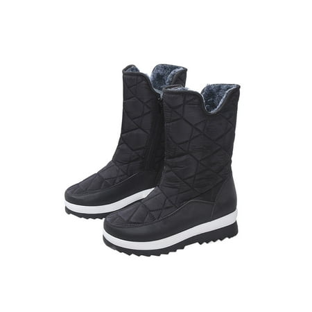 GENILU Women Breathable Comfort Winter Warm Shoes Side Zip Outdoor Platform Mid Calf Boot Black 8
GENILU Women Breathable Comfort Winter Warm Shoes Side Zip Outdoor Platform Mid Calf Boot Black 8