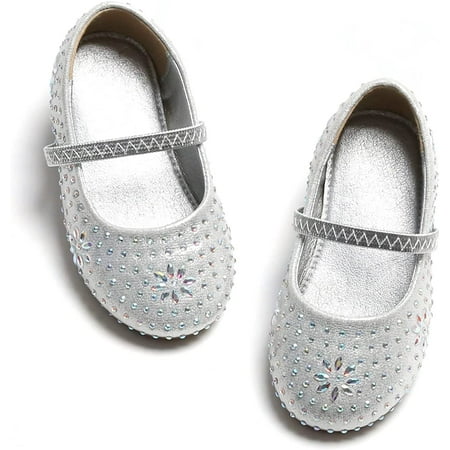 Toddler Flower Girl Dress Shoes - Girl Ballet Flats Party School Shoes Wedding