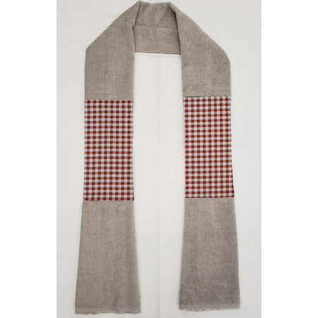 Red & White Checked Gingham Kitchen Towel Boa / Scarf (Gray)