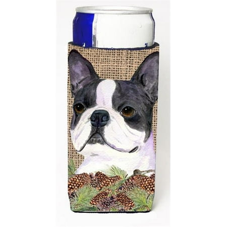 Boston Terrier On Faux Burlap With Pine Cones Michelob Ultra bottle sleeves For Slim Cans - 12 oz.
Boston Terrier On Faux Burlap With Pine Cones Michelob Ultra bottle sleeves For Slim Cans - 12 oz.