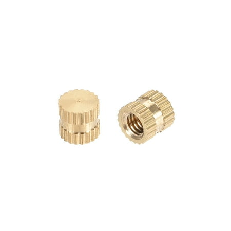 Knurled Insert Nuts M4 x 6mm(L) x 6mm(OD) Female Thread Brass Blind Embedment Assortment Kit 50 Pcs
Knurled Insert Nuts M4 x 6mm(L) x 6mm(OD) Female Thread Brass Blind Embedment Assortment Kit 50 Pcs