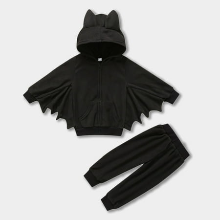 Gyratedream Clearance 6M-4T Baby Boy Girl Zip Up Pocket Hoodie Pants Black Halloween Bat Fleece Outfits
Gyratedream Clearance 6M-4T Baby Boy Girl Zip Up Pocket Hoodie Pants Black Halloween Bat Fleece Outfits