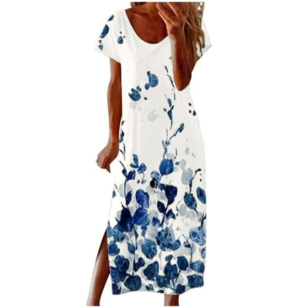 Dresses for Women 2022 Black Dress Women s Fashion Comfortable Leisure Crew Neck Short Sleeve Printed Slit Dress Dresses for Women Formal Dresses for Women Party Summer Savings White 2XL
Dresses for Women 2022 Black Dress Women s Fashion Comfortable Leisure Crew Neck Short Sleeve Printed Slit Dress Dresses for Women Formal Dresses for Women Party Summer Savings White 2XL