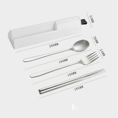 304 Stainless Steel Spoon Fork Chopsticks Cutlery Set Portable Dinnerware Kit Lunch Tableware with Box Travel Kitchen Accessories
304 Stainless Steel Spoon Fork Chopsticks Cutlery Set Portable Dinnerware Kit Lunch Tableware with Box Travel Kitchen Accessories