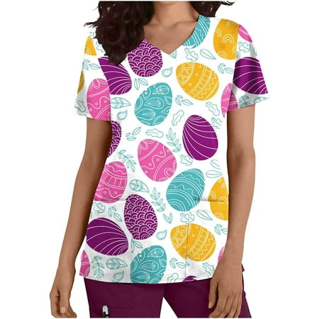 atinetok Womens Scrub Tops Trendy Easter Eggs Print Womens Shirts Dressy Casual Tops Loose Fit Short Sleeve V Neck Cute Shirts
atinetok Womens Scrub Tops Trendy Easter Eggs Print Womens Shirts Dressy Casual Tops Loose Fit Short Sleeve V Neck Cute Shirts