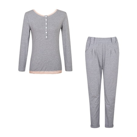 Richie House Women s Knit Cotton Sleepwear Pajama Set with Pants RHW2560