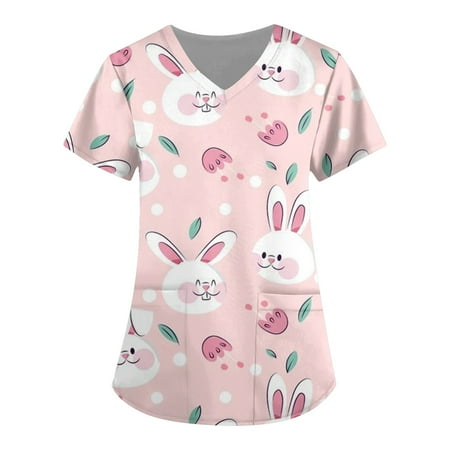 CHMORA Scrub Tops Women Print Print Nurse Uniforms for Women Short Sleeve V-Neck Shirts Tee Tops with Pockets
CHMORA Scrub Tops Women Print Print Nurse Uniforms for Women Short Sleeve V-Neck Shirts Tee Tops with Pockets