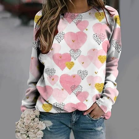 Aueoeo Sweatshirts Women Clothes for Women Fashion 2022 Women Long Sleeves Casual Shirts Valentine s Day Print Round Neck Sweatshirt Crewneck Pullover Tunic Tops
Aueoeo Sweatshirts Women Clothes for Women Fashion 2022 Women Long Sleeves Casual Shirts Valentine s Day Print Round Neck Sweatshirt Crewneck Pullover Tunic Tops