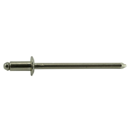 1/8 - 1/16 x 1/8 18-8 Stainless Steel Dome Head Blind Pop Rivets