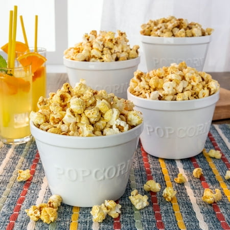 Better Homes & Gardens Small Porcelain Popcorn Serve Bowls, Set of 4