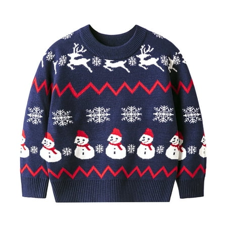 Toddler Boys Girls Christmas Sweater Crewneck Knit Pullover Cartoon Print Warm Long Sleeve Tops
Toddler Boys Girls Christmas Sweater Crewneck Knit Pullover Cartoon Print Warm Long Sleeve Tops