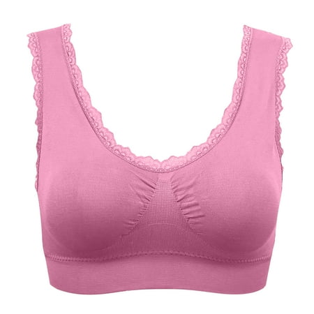 BIZIZA Women s Bra Everyday Lace Wireless Full Coverage Seamless Padded Bralette Hot Pink XL
BIZIZA Women s Bra Everyday Lace Wireless Full Coverage Seamless Padded Bralette Hot Pink XL