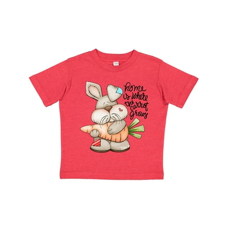 Inktastic Home is Where Carrot Grows Bunny Rabbit Gift Toddler Boy Girl T-Shirt
